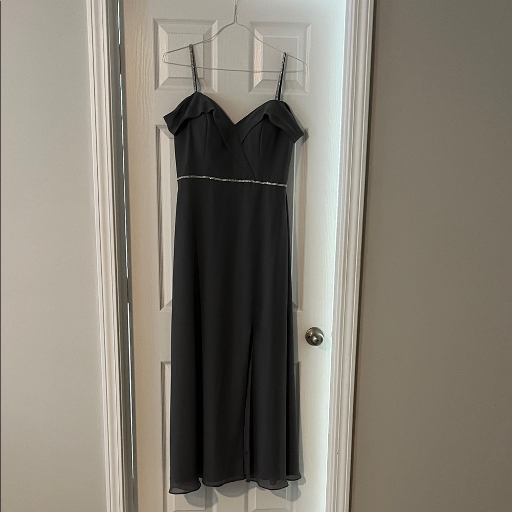 Christina Wu Charcoal Gown